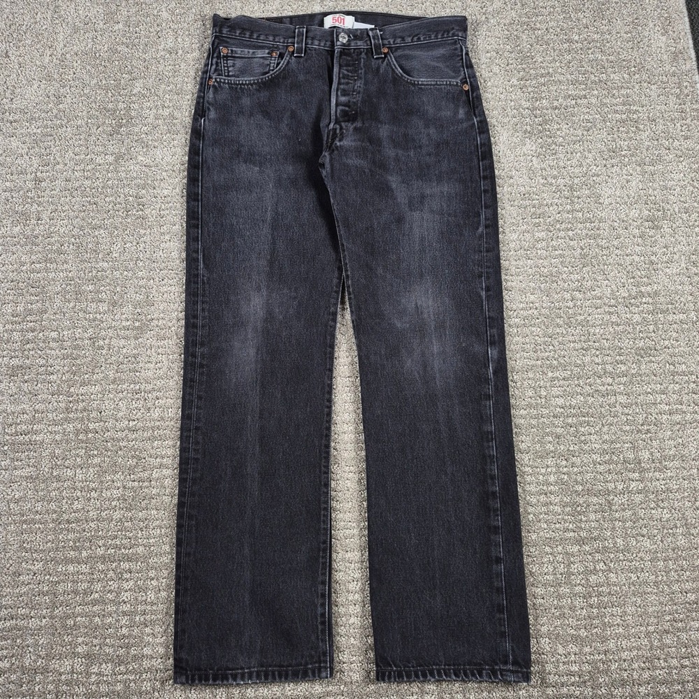 Vintage Levis 501 Jeans Mens 33x30 (fit 31x29) Black 00501-0660 Y2k